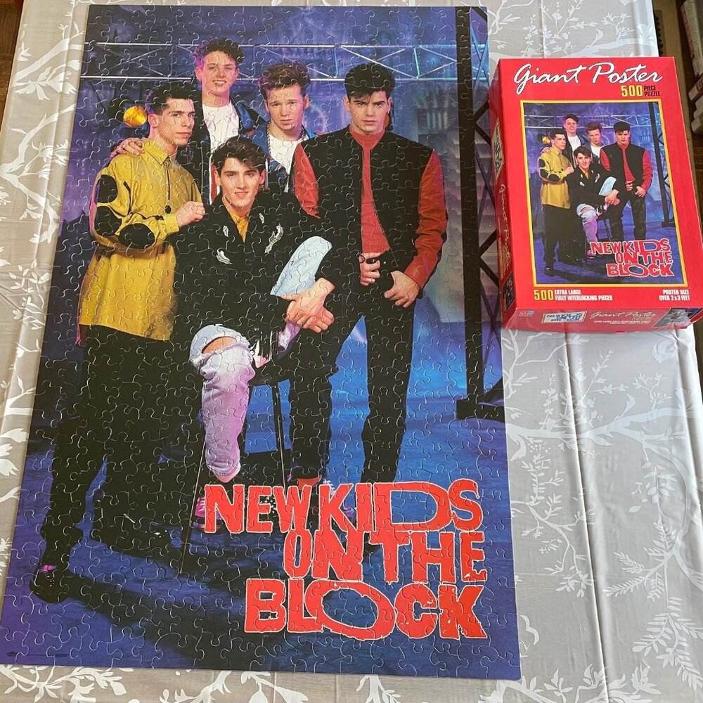 NEW KIDS ON THE BLOCK 500 Piece Giant Poster Puzzle - COMPLETE